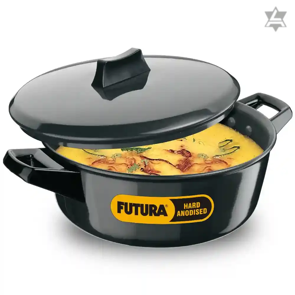 Hawkins Futura Hard Anodised Cook-n-Serve Bowl with Hard Anodised Lid | Black ACB30